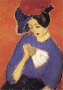 Alexei Jawlensky Woman with a Fan china oil painting reproduction